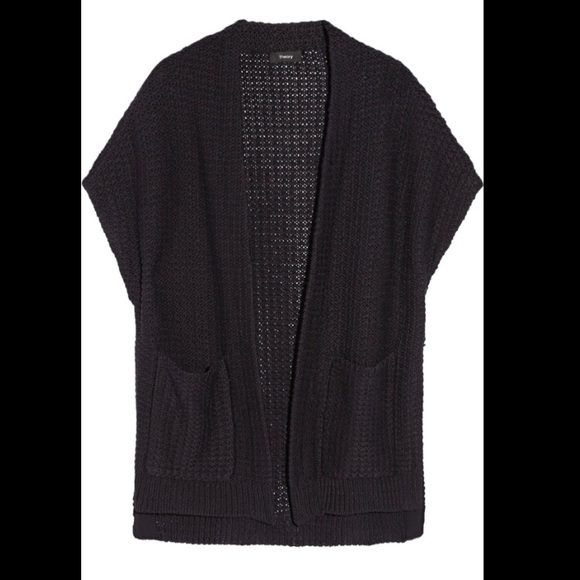 Theory Ibisco Fremont Cotton Cardigan Vest Size S